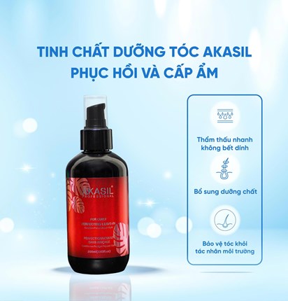 Tinh chất kem dưỡng tóc AKASIL siêu mượt, giữ nếp cho tóc xoăn lọ 200ml
