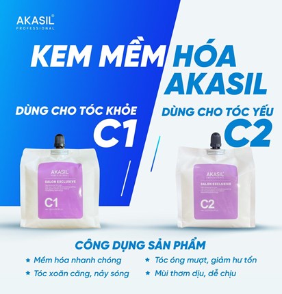 COMBO UỐN C1 - C2 AKASIL - KẾT HỢP CÙNG LỚP HỌC NAM HAIR 