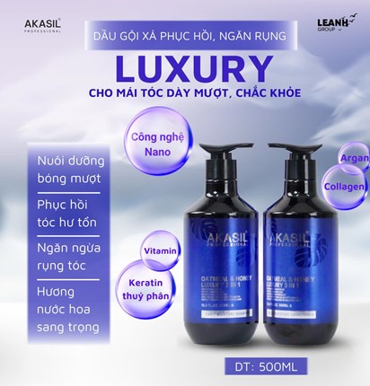 Bộ gội-xả Akasil Luxury chai 500ml