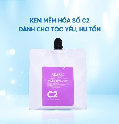 Kem làm mềm hoá uốn - yếu Akasil C2 túi 1000ml 
