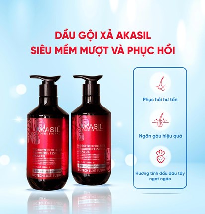 GỘI XẢ AKASIL SUPER SOFT & REPAIR 500ML