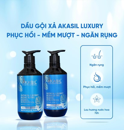 Bộ gội-xả Akasil Luxury chai 500ml