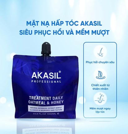 [HOT] Hấp Akasil phục hồi, mềm mượt, siêu thơm ( túi 1000ml )